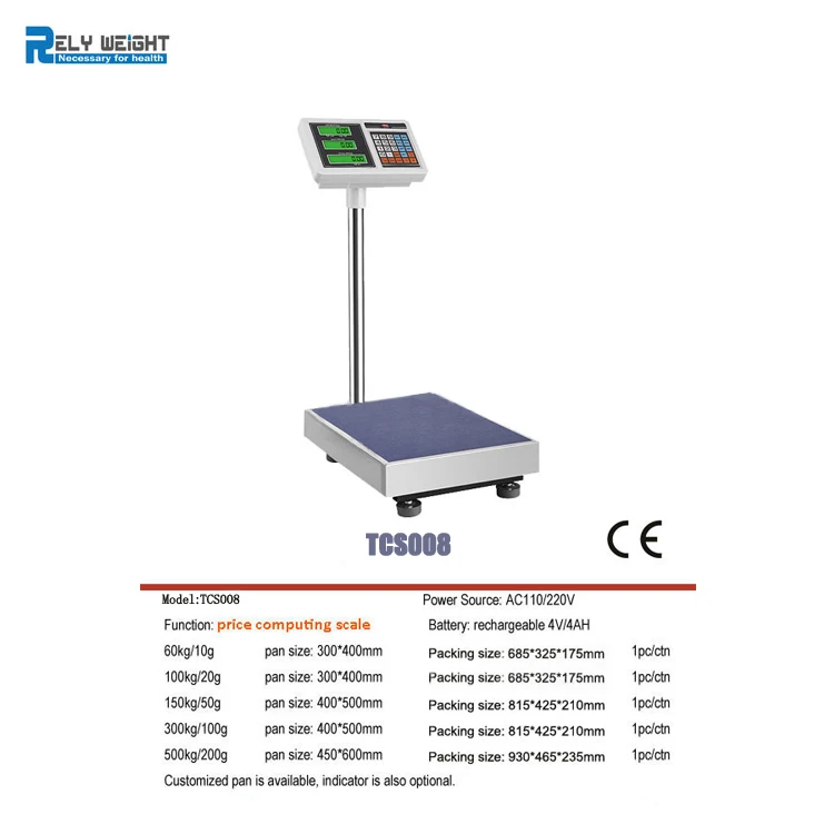 Hot selling 300kg High Accuracy TCS calibration of Balance Digital Electronic Platform Weighing Scales