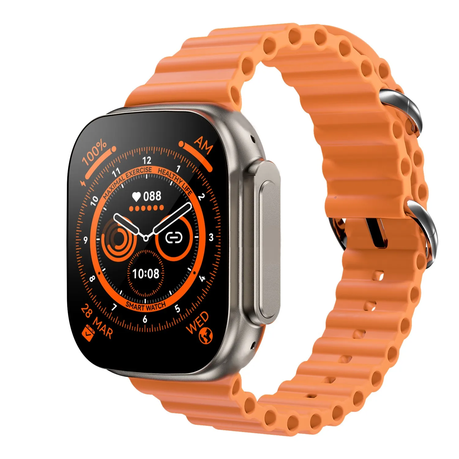 Social media hot zd8 ultra max smart watch 2.08 bordless screen ABPM ECG heart rate monitoring z8 ultra zd8ultra max smartwatch