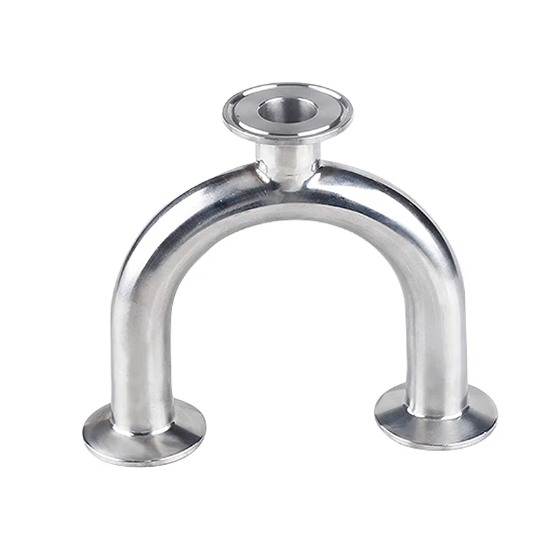 180 Degree low price sanitary stainless steel sus 304 ss316L tri clamp y type 3 way inox pipe fittings U shaped tee