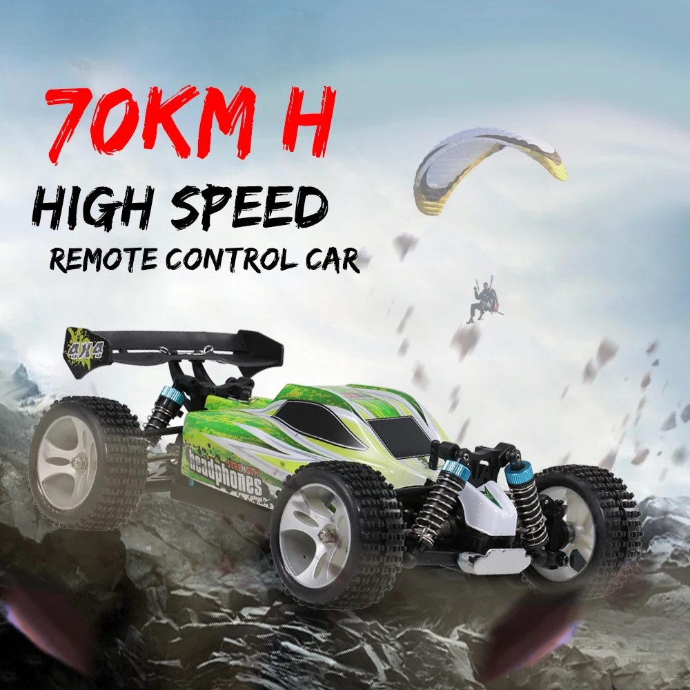 WLtoys A959B 1/18 70Km/h High Speed Racing RC Car 540 Brushed Motor 4WD Off-Road Remote Control Car RTR RC Toy