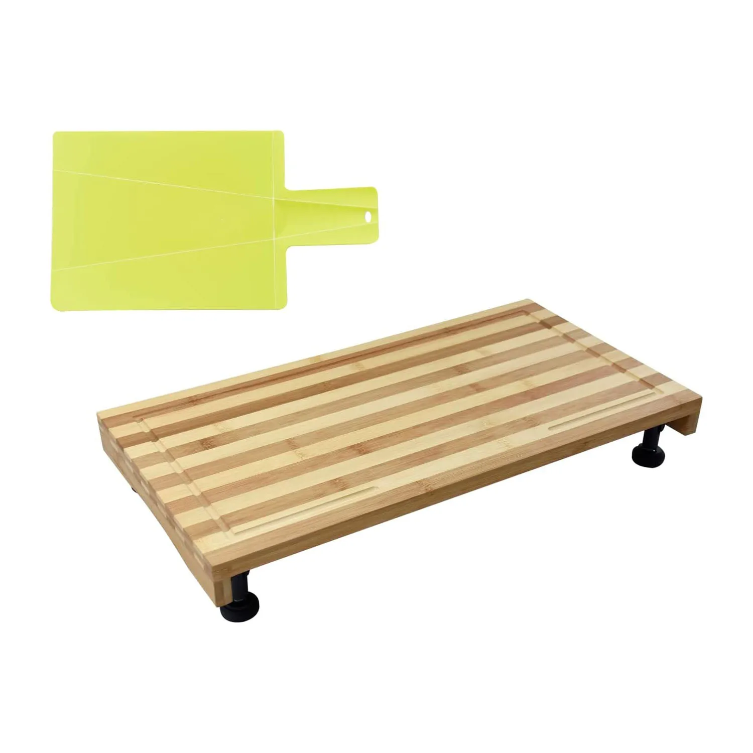 LONGYAN WANGHONG Custom Stove Cover Board Bamboo Board for Cutting Dicing and Chopping board with Juice Grooves and Adjustable