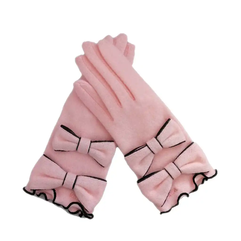 
2020 accessories winter women fine wool made hand warm knitted gloves 