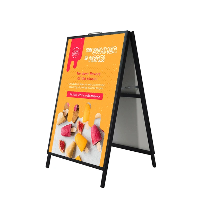 Portable double-sided iron frame display stand advertising poster board a frame outdoor a frame sign