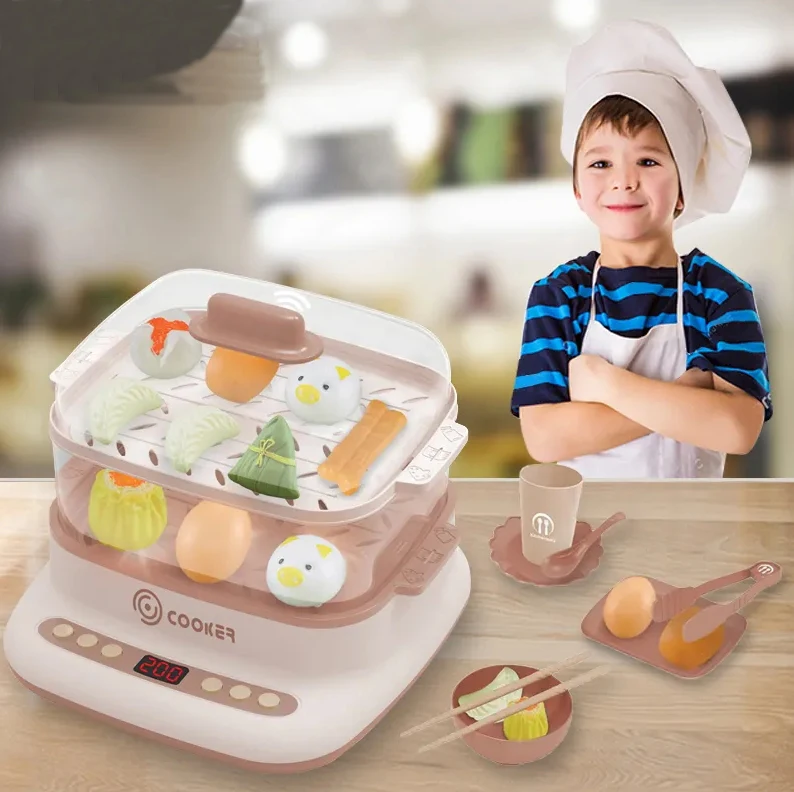 Hot Selling Single Deck Grill Toys Cooking Items Households Products Set Kids Toy Kitchen Toys For Kids
