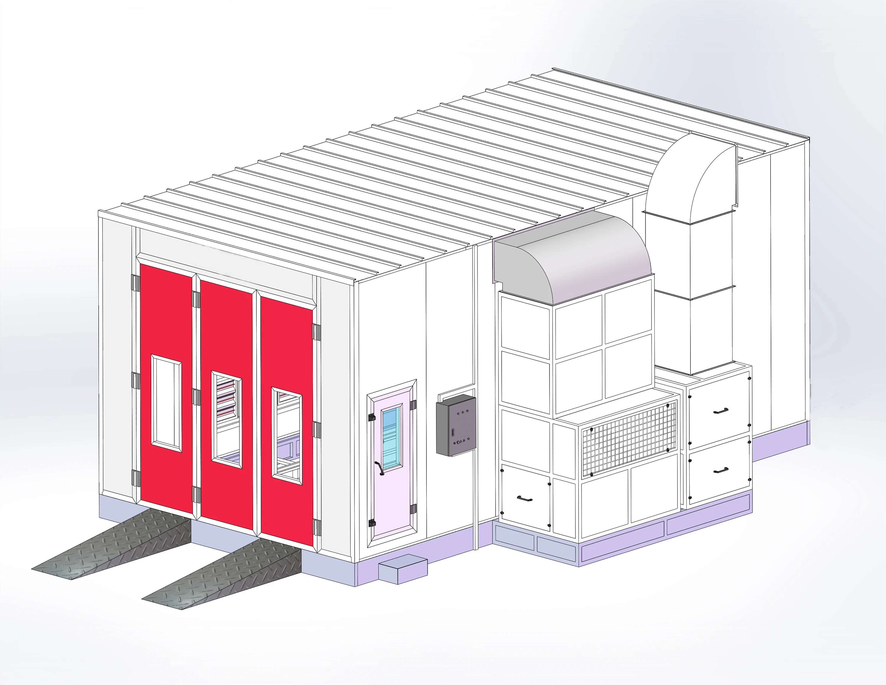 CE Approved Phillippine Infrared Heater Automotive Paint Spray Booth