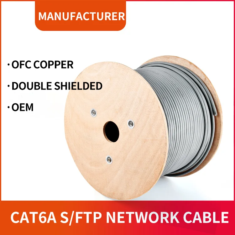 Professional manufacturer hot selling model Cat6A S/FTP Network Cable cable with copper network cable
