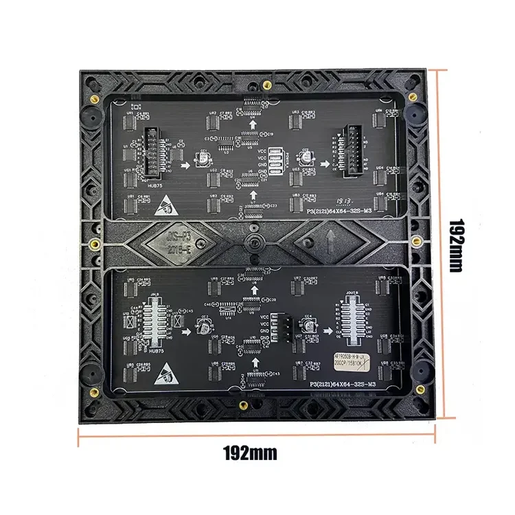 СВЕТОДИОДНЫЙ матричный модуль P3 для помещений 192x192 мм 64x64 пикселей 1/32 сканирование Hub75 Полноцветный SMD светодиодный дисплей Панель
