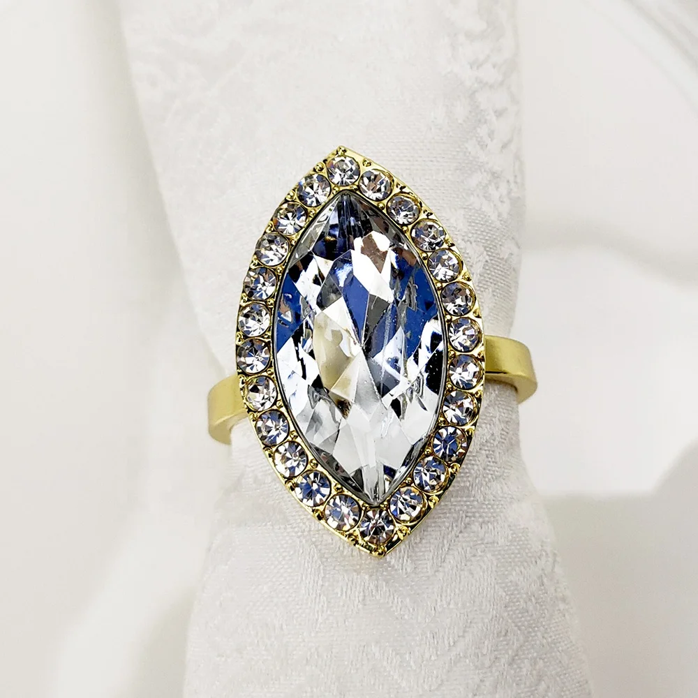 bling rhinestone napkin rings silver shuttle shape acrylic decor table napkin rings