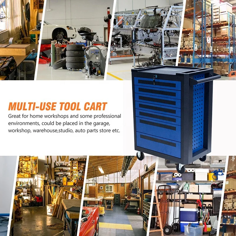 Unique Features New Design Metal Tool Cabinet Trolley Kit with 201 Pcs tools Set For garage