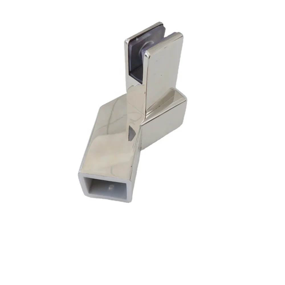 Customized Chrome Plating 90 180 270 Degree Stainless Steel Glass Hinge Clamps for Corner Connector