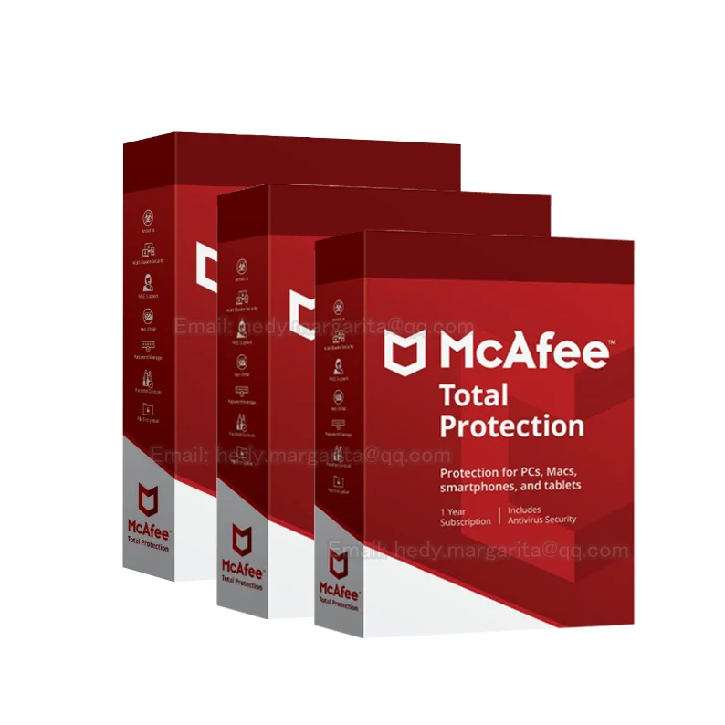 
 Антивирусная безопасность mac pc Windows, 1 год, 3 пользователя Mcafee  