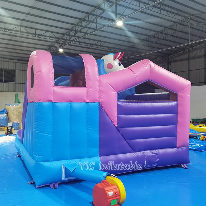 Commercial Unicorn Inflatable Bouncy Castle with Slide Kids Jumping House Inflatable Jumper for Fun and Play