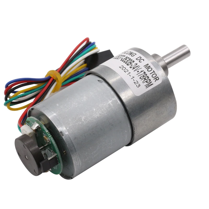 Aslong 37mm JGB37-3530B 12v 24V Brushed High Torque hall encoder Electric DC Motor for Home Appliance