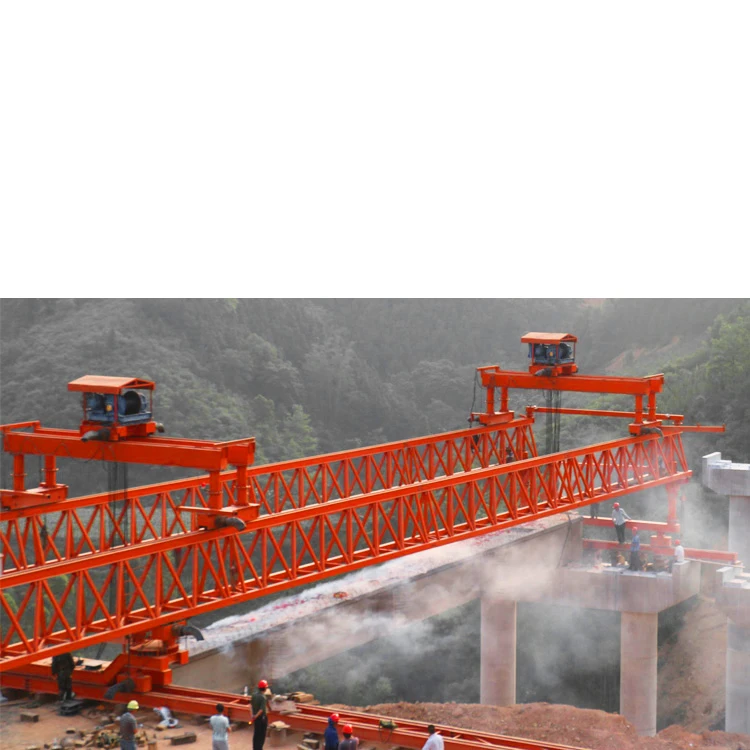 High performance heavy duty 100 ton highway bridge erecting beam launcher crane