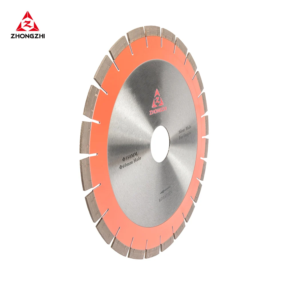 ZHONGZHI China Suppliers 14inch 350mm Silent Granite Saw Blades Cutting Stone  Diamond Cutting Disc