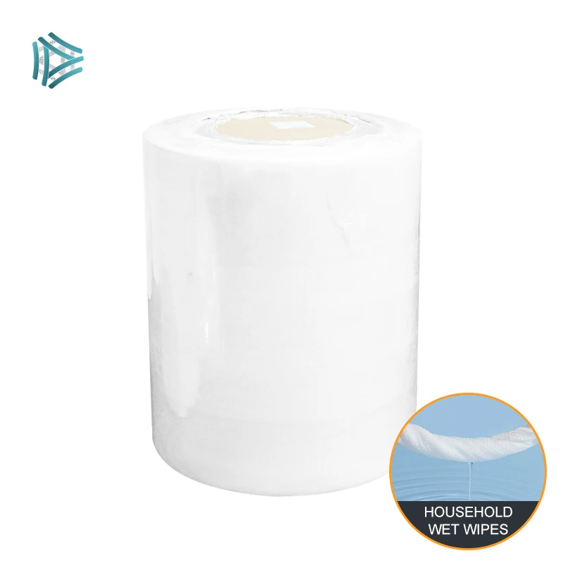 Нетканый материал от производителя OEM ODM домашние влажные салфетки сырые материалы скрещенные плетью нетканый 60% вискозная сетка