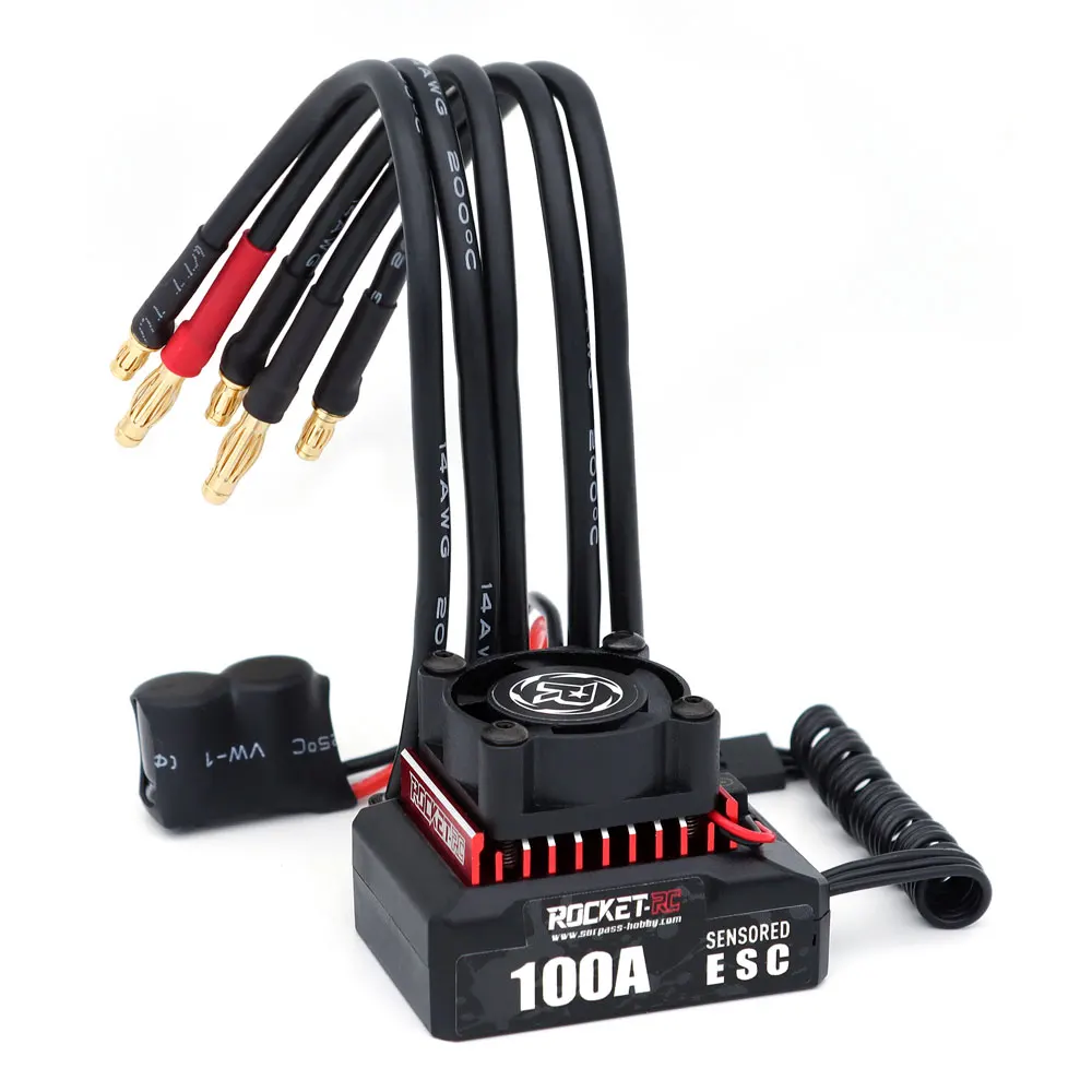 Rocket-RC 100A ESC 2~3S Brushless Electronic ESC 4A/6V BEC for 1/10 Buggy Drifting RC Cars