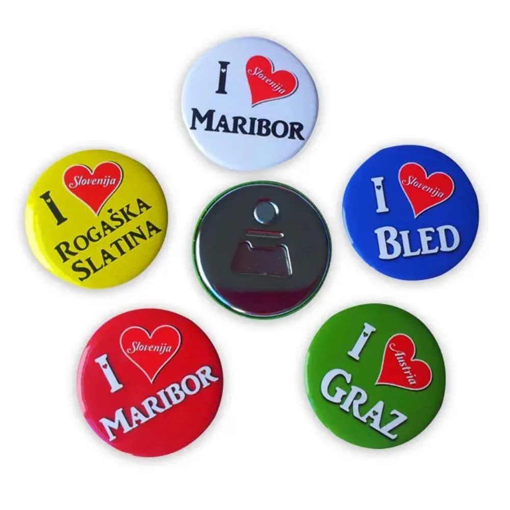 New Product Wholesale Price Souvenir Custom Design Epoxy Foil Rubber Customized Printing Wine Beer Bottle Opener Fridge Magnet