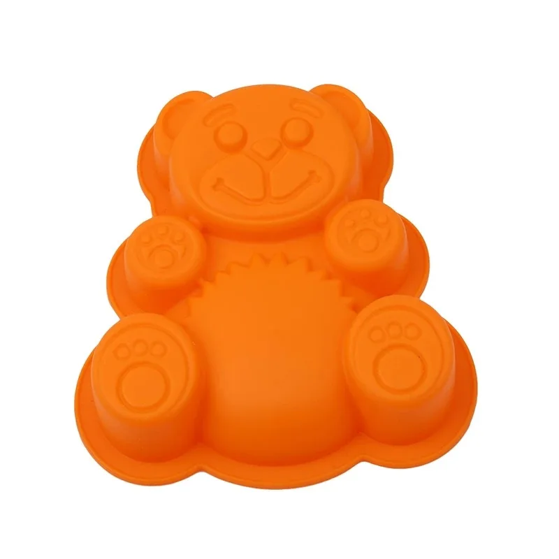 3D Lovely Bear Form Cake Mold Silicone Mold Baking Tools Kitchen Fondant Cutters Taart Decoration Silikonowe Form