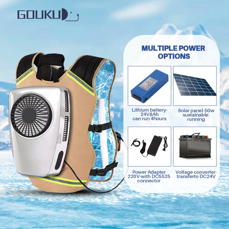 Working in The Heat Jacket Rechargeable Air Conditioning Vest Cool Clothes for Hot Weather with Pockets Jacket