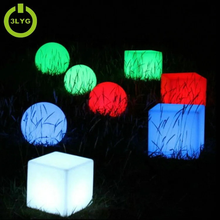 Nightclub furniture Led cube lighting seat rechargeable led plastic cube illuminated led chair 40CM