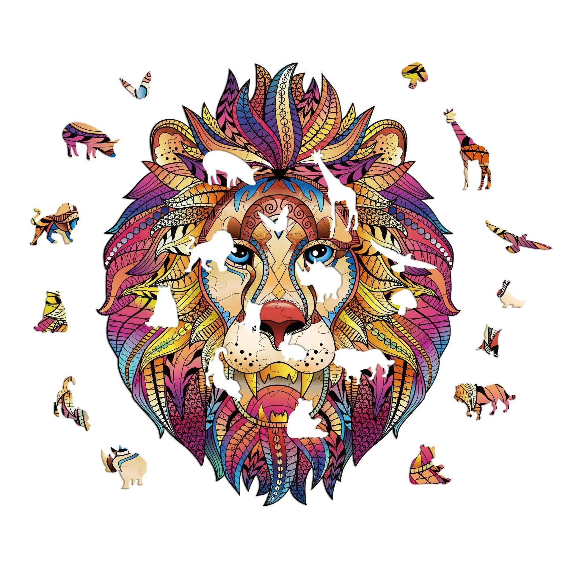 YB A5 In Stock Educational Kids Gifts DIY Toys Custom Animal Jigsaw Puzzles Mat Brain Teaser Game 3d Figured Wooden Puzzle