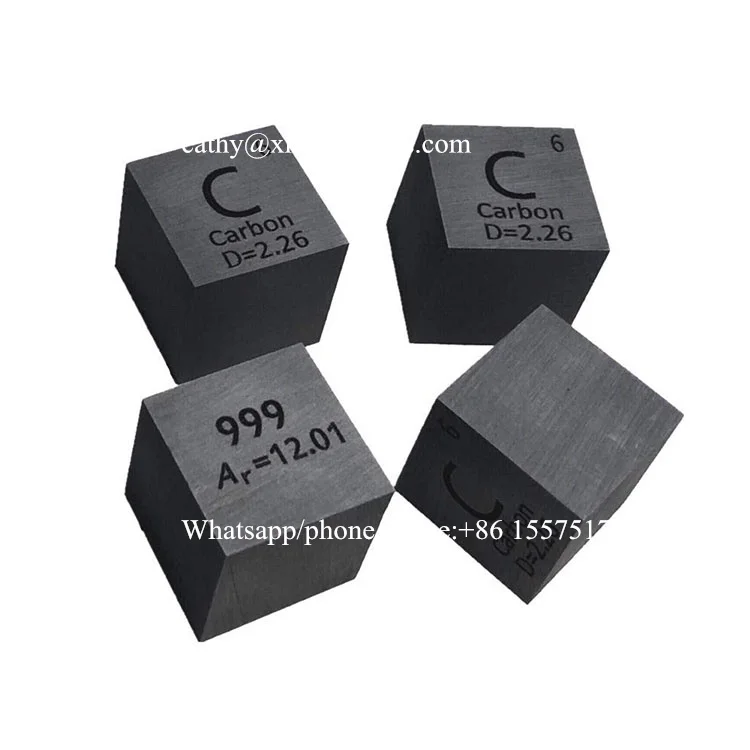 Customized Carbon Metal Cubes 10mm High Density 99.9% C Carbon Lumps for University Study