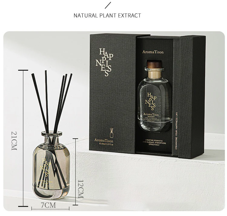 Luxury Aroma Essential Oils Reed Diffuser Custom Logo Home Decor Perfume Diffuser Custom Logo Home Aroma Scented Reed Diffuser