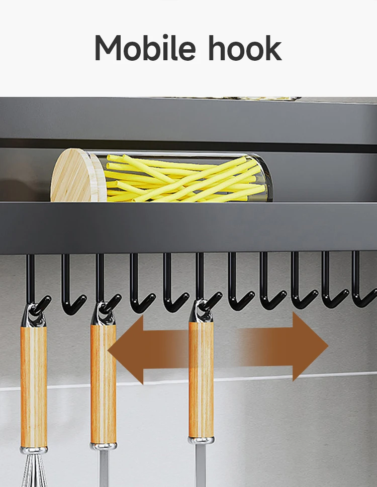 Wall Shelf Kitchen Organizer Storage Spice Rack High Quality Wall Mounted Knife Holder Shelves