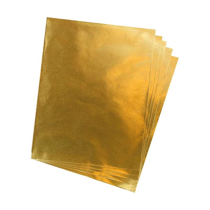 Professional Fancy Custom Printed Gold Metallic Mirror Foil Cardstock For Gift Wrapping