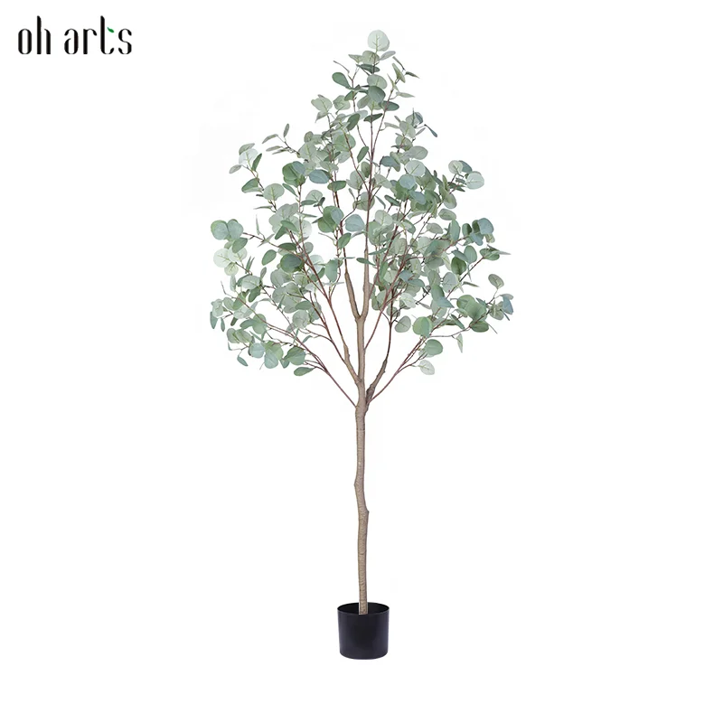 Soft Green Artificial Greenery Eucalyptus tree Leaf for Outdoor Indoor decoration
