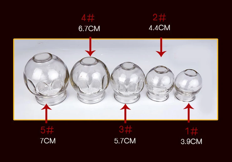 67mm traditional chinese medical suction fire cupping glass vacuum hijama massage cups wholesale cuping