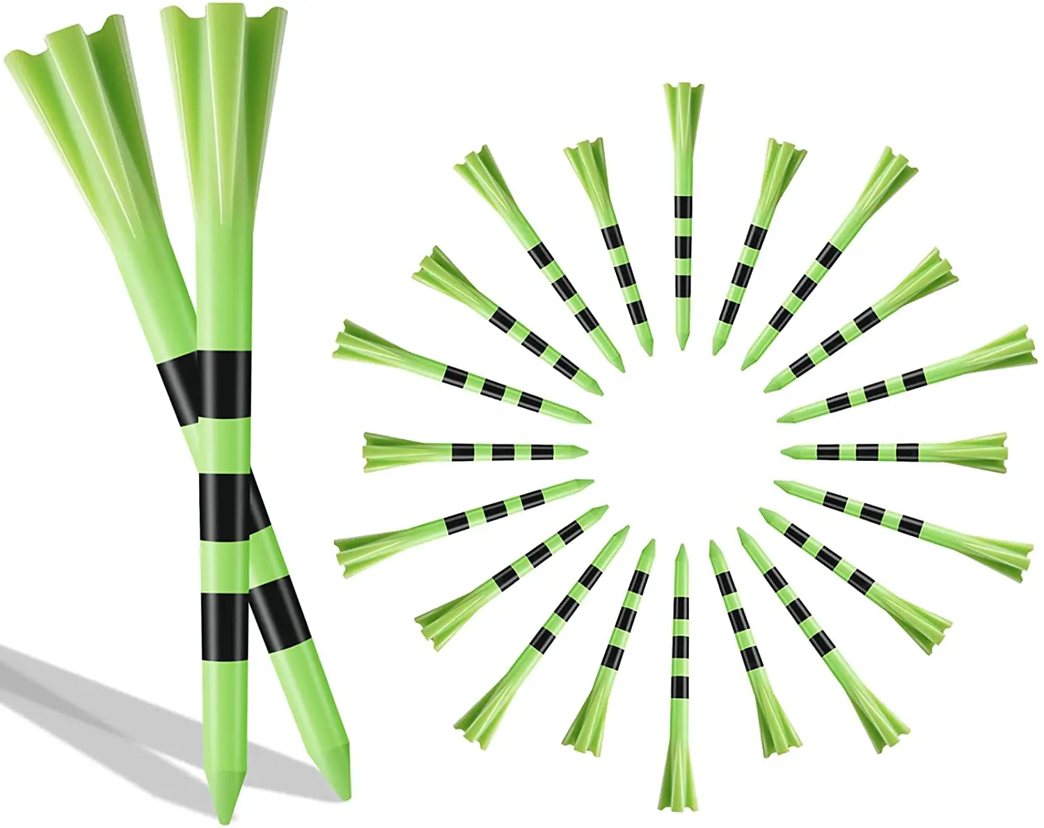 5 Prongs Golf Plastic Tees | Reduce Friction & Side
