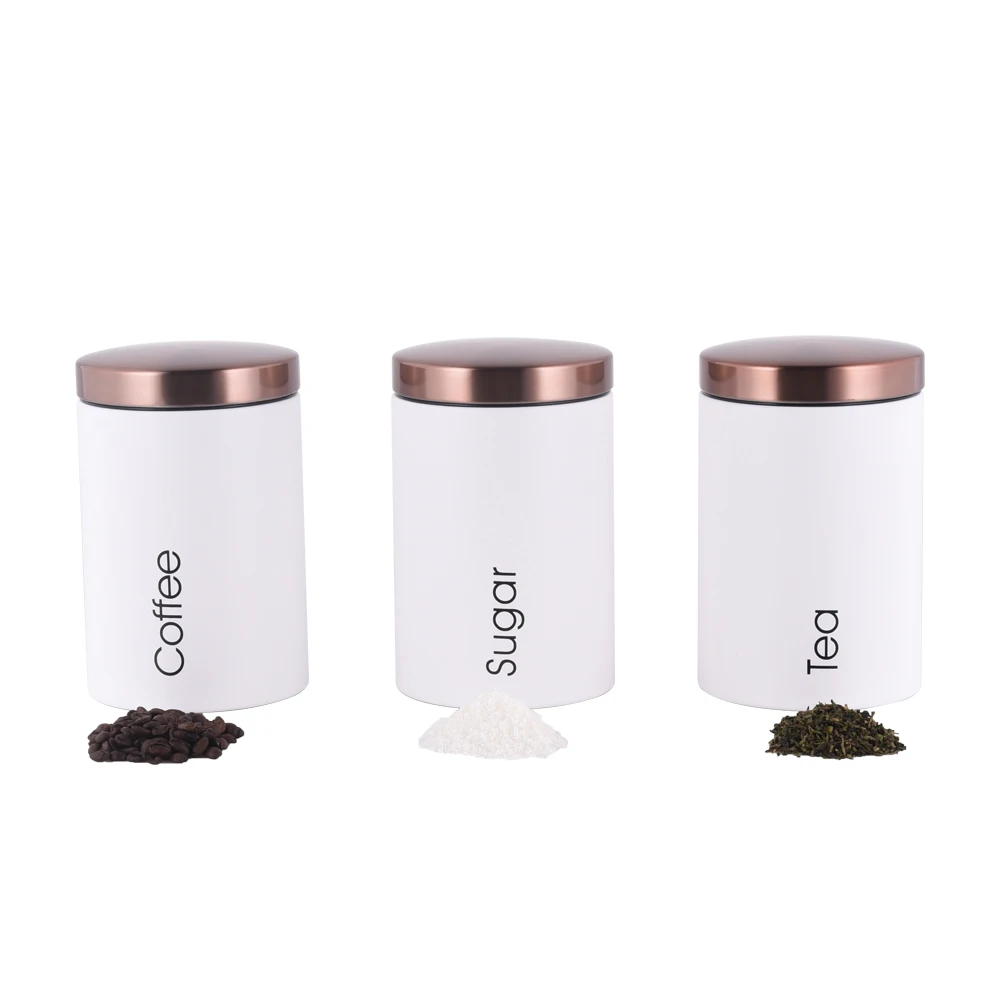 kitchen sealed tea coffee sugar food storage container jars canister sets