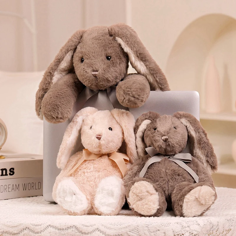 OEM popular baby cuddle long ear plush rabbit toys stuffed animal bunny doll