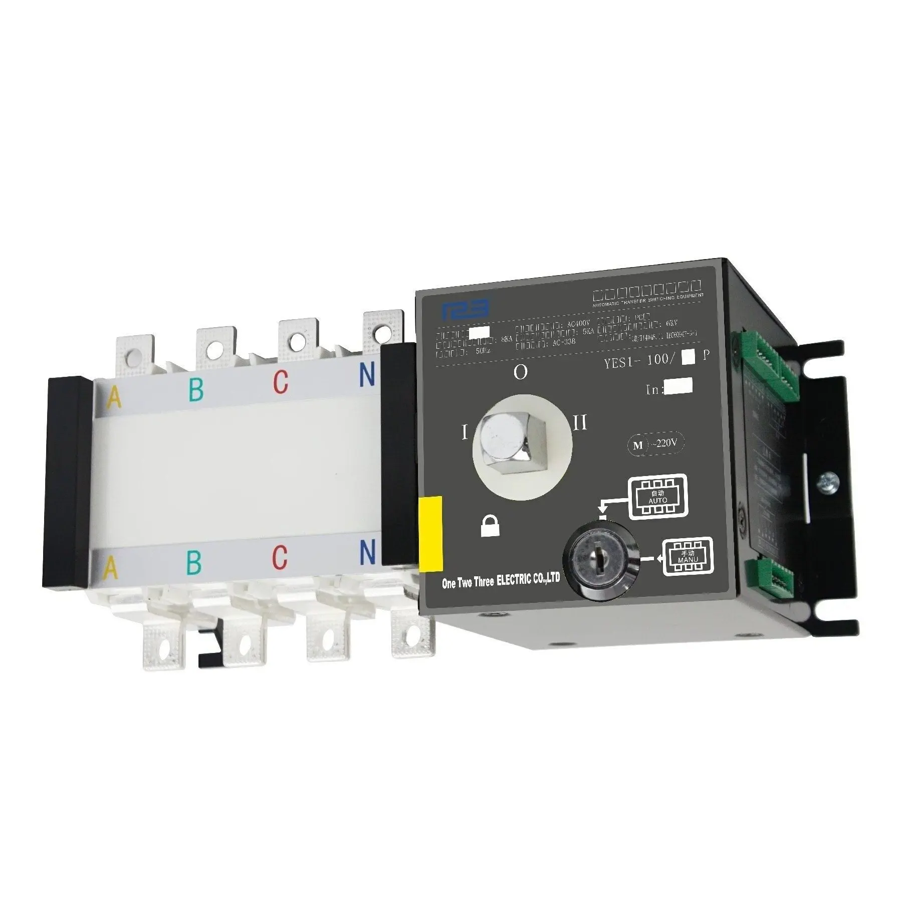 63A~3200A YES1 GA SOCOMEC type ATS Automatic transfer switch Changeover Switch