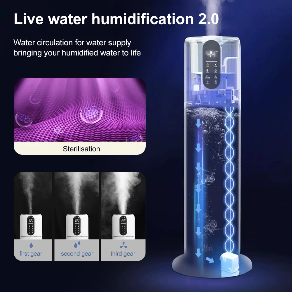 Ultrasonic humidifier appliances home cool mist humidifier oil diffuser room smart humidifiers electric mist maker 9L ultrasonic