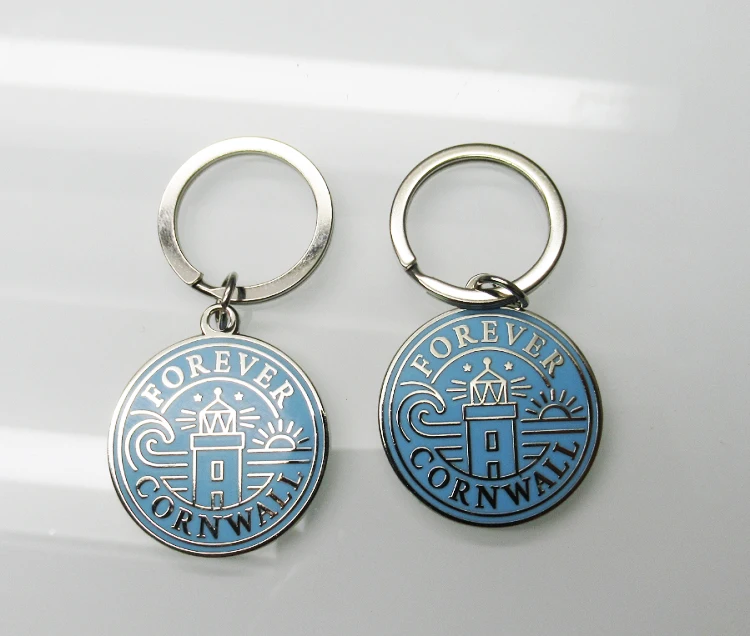 Accept OEM  Business Gifts Advertising Giveaways Creative Design Custom Shape Make Your Own Style Metal Key Holder Keychain