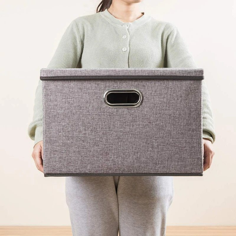 High Quality  Household Items Foldable Storage Boxes Organizer Containers Baskets Cube with Cover for Home Bedroom Closet Office