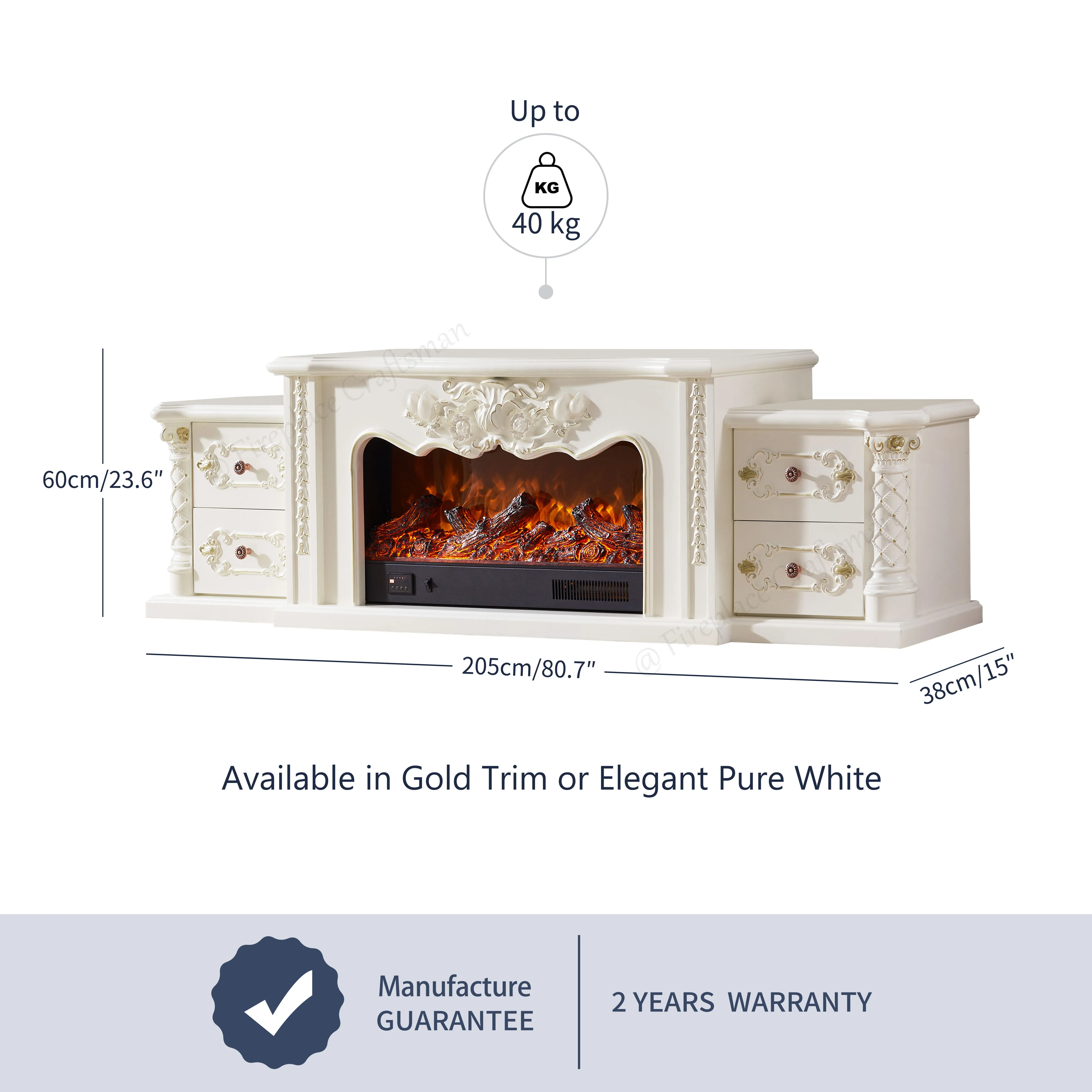 French Style Wood Furniture Wooden Indoor Used Electric Fireplace Mantel Freestanding Tv Cabinet Fireplace Tv Unit