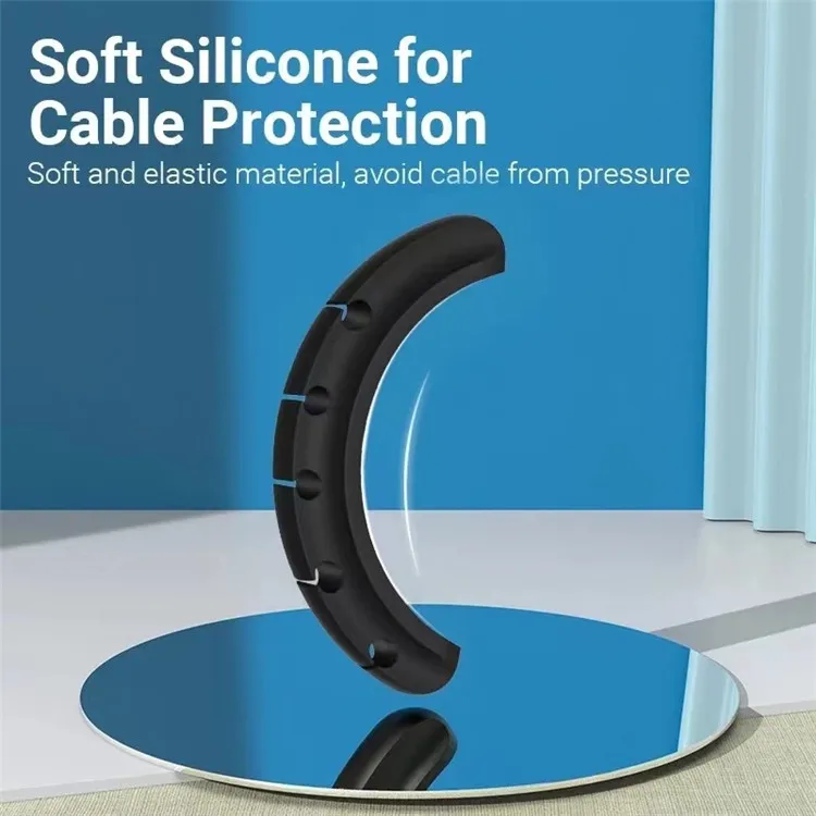 Chinese Manufacturer Cable Manager Management Rack USB Cable Winder Silicone Clip for Mouse Keyboard Headphone Cable