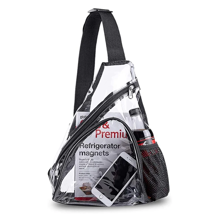 Утвержденный стадион, рюкзак через плечо, прозрачная сумка-слинг из ПВХ для мужчин