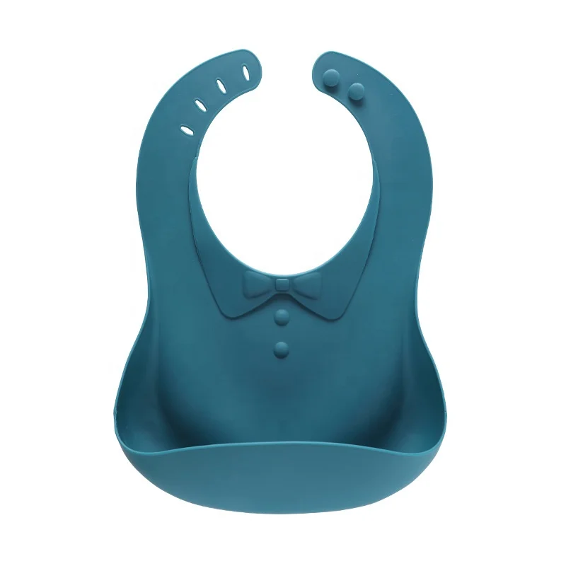 3D Cartoon Design Baby Silicone Bibs Waterproof BPA Free Silicone Baby Feeding Bib With Food Catcher