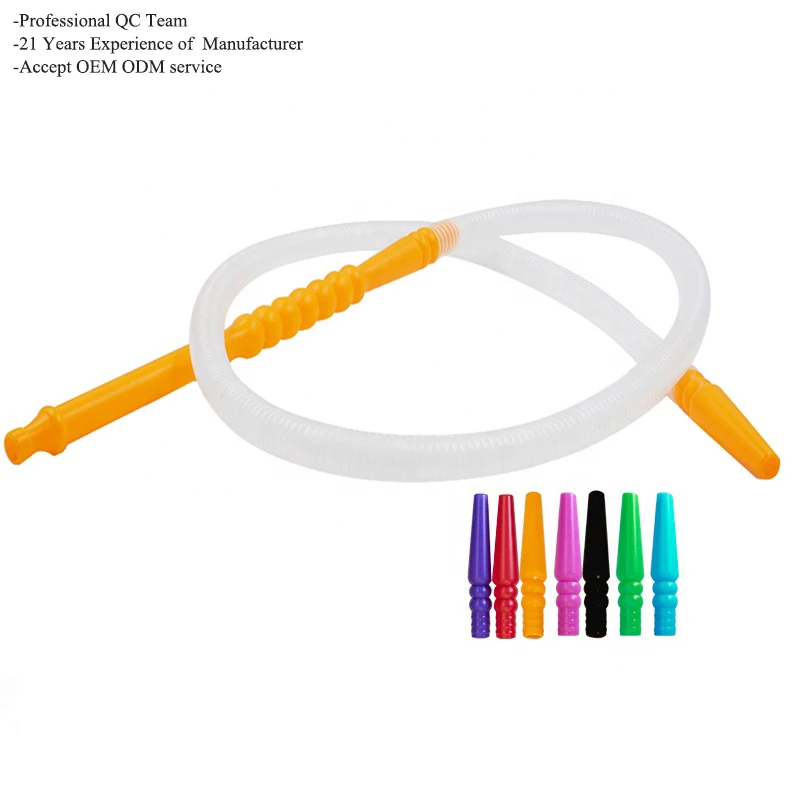 Multiple Colors New Plastic Environmental Friendly Pipe Wholesale Shisha Disposable Hookah Hose