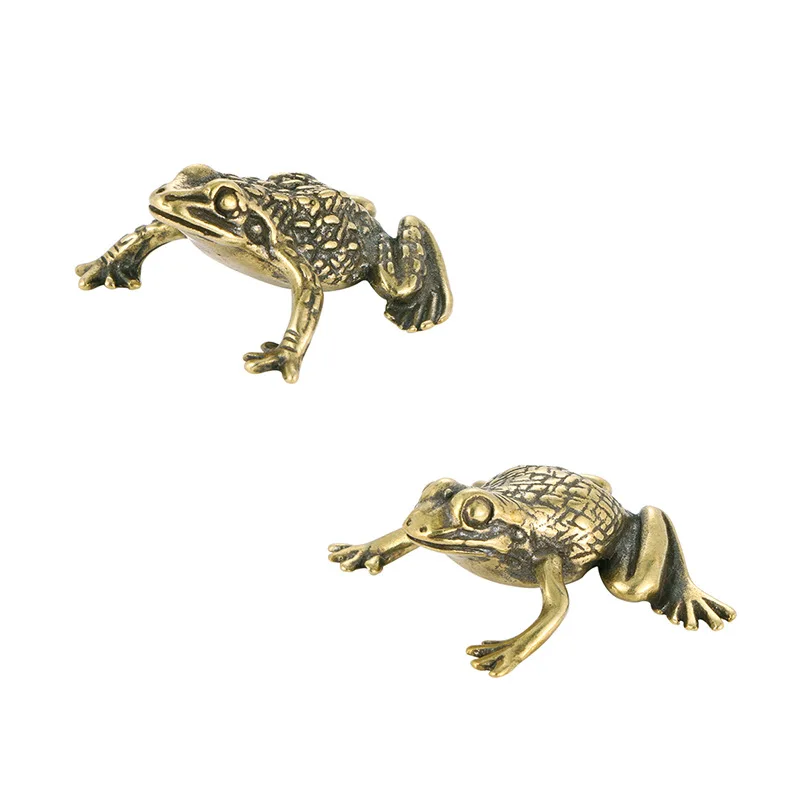 Antique brass crafts rich gold toad frog bronze ornaments