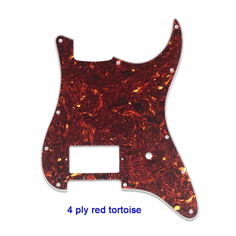 
Pleroo Guitar 11 Screw Holes Tom Delonge Stratocaster Guitar With one bridge PAF Humbucker pickguards for fender <span style=