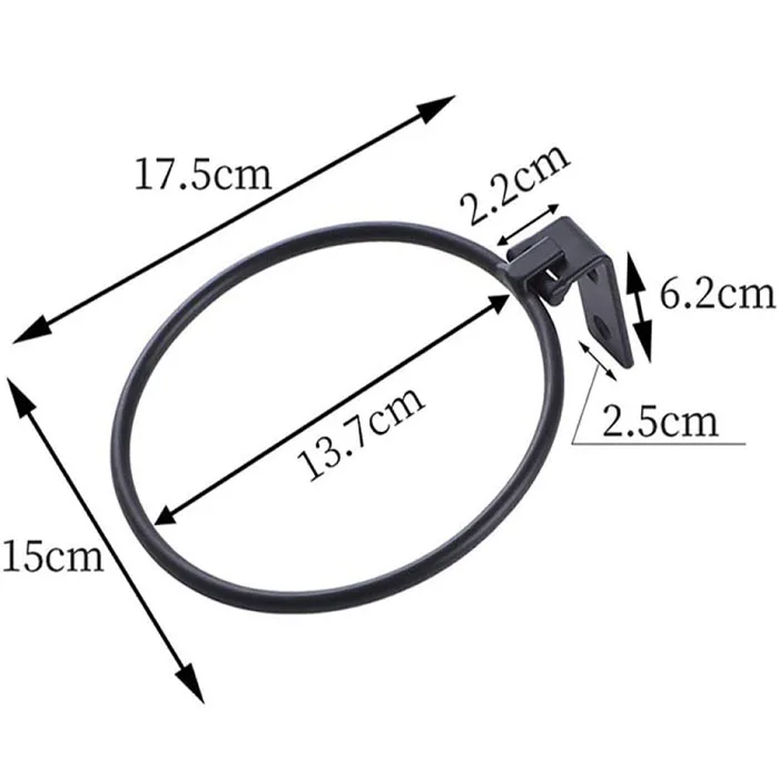 6 in black metal wall mounted flower pot ring bracket holders over the rail fence flowers plant holder balcony hanging brackets