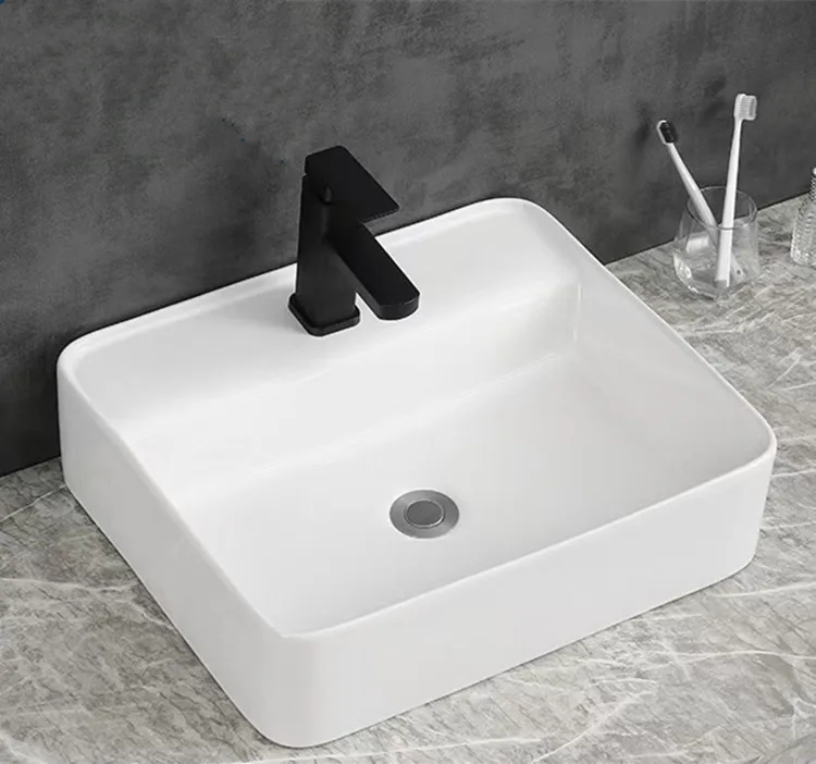 Sanitaryware table top ceramic white bathroom sink hand wash basin price in china