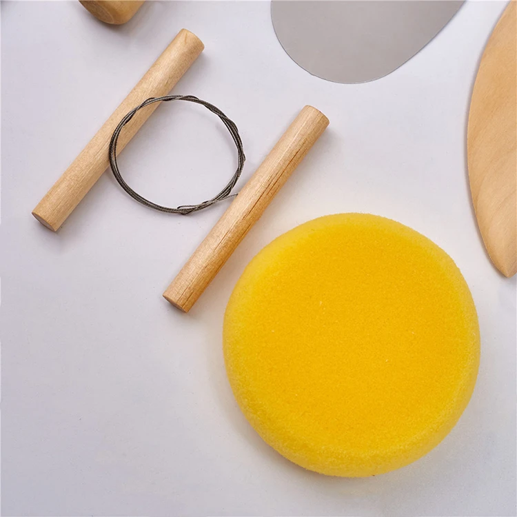 High Quality 8 Pieces Wooden Clay Ceramic Knife Sculpture Polymer Sculpting Pottery Clay Tools