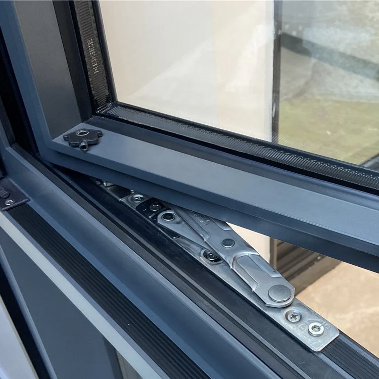 customized Coating waterproof Windows Narrow Frame Double Tempered insulation Glass Aluminum Casement Windows